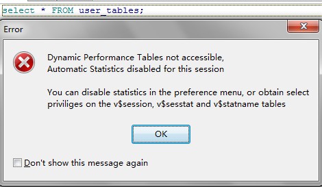 Dynamic Performance Tables not accessible